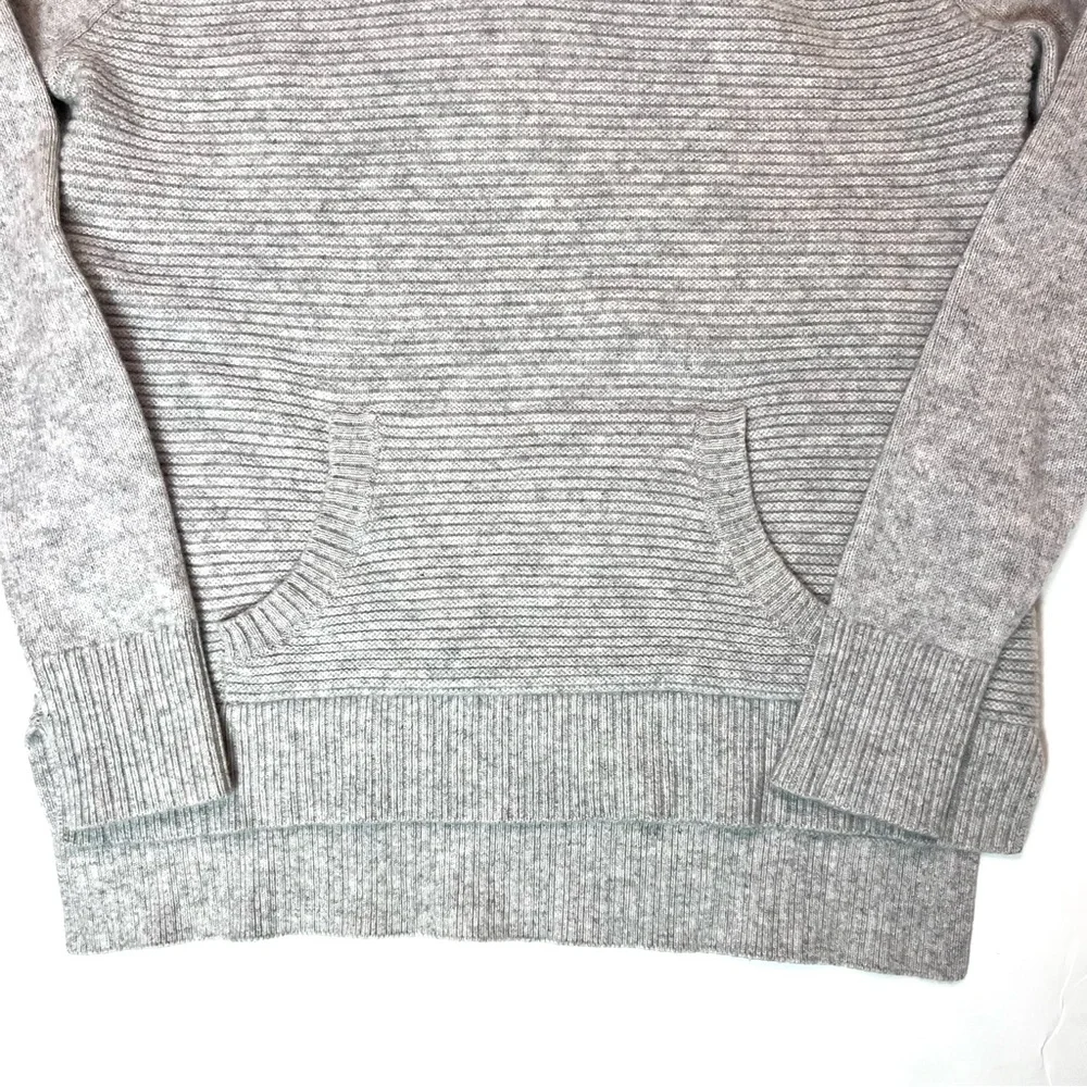 Athleta 100% Cashmere Knit Hoodie Sweater Heather Gray Size X-Small - Picture 7 of 12